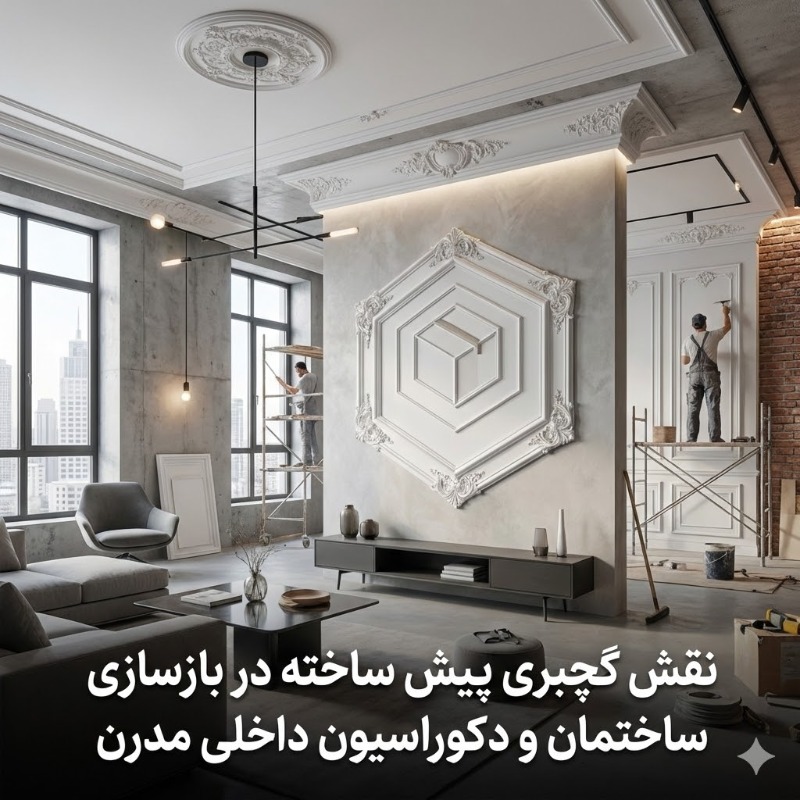 نقش گچبری پیش ساخته در بازسازی ساختمان و دکوراسیون داخلی مدرن