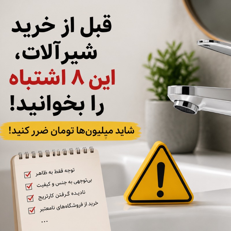 قبل از خرید شیرآلات، این 8 اشتباه را بخوانید؛ شاید میلیون‌ها تومان ضرر کنید!