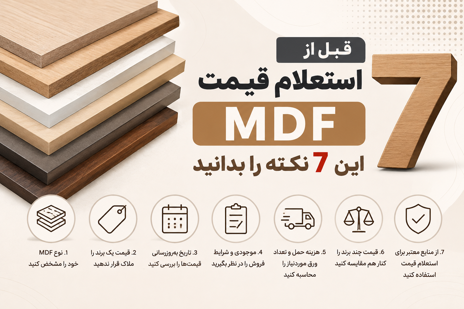 قبل از محاسبه قیمت MDF این 7 نکته را بدانید